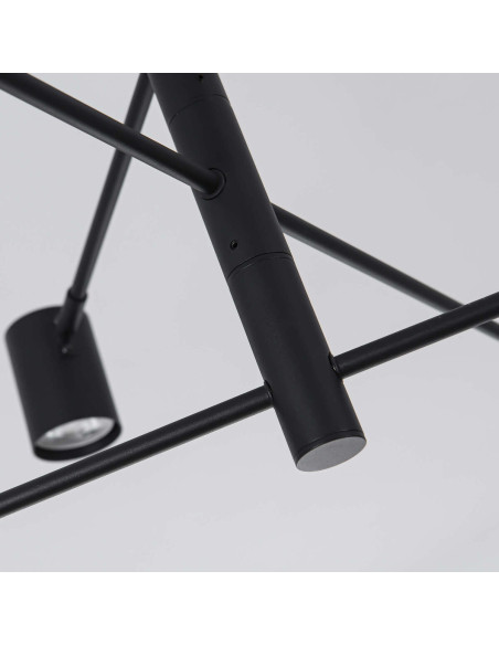 Lampa sufitowa Snow 6xGU10 czarna - nowoczesny reflektor do salonu i biura od Light Prestige