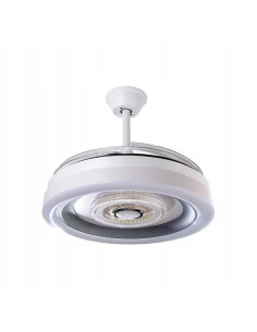 Wentylator sufitowy LED Venti z pilotem, zmienna barwa światła, biały, idealny do nowoczesnych wnętrz. 2