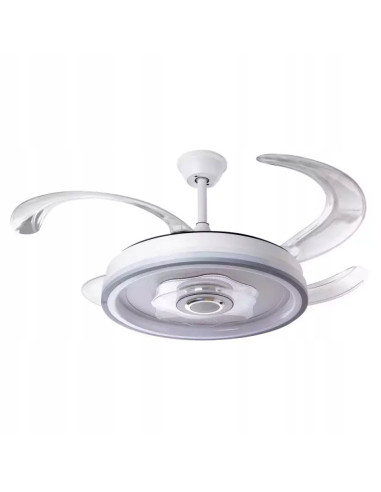 Lampa sufitowa Venti z wentylatorem i LED – nowoczesny design do sypialni, funkcjonalność i komfort użytkowania.