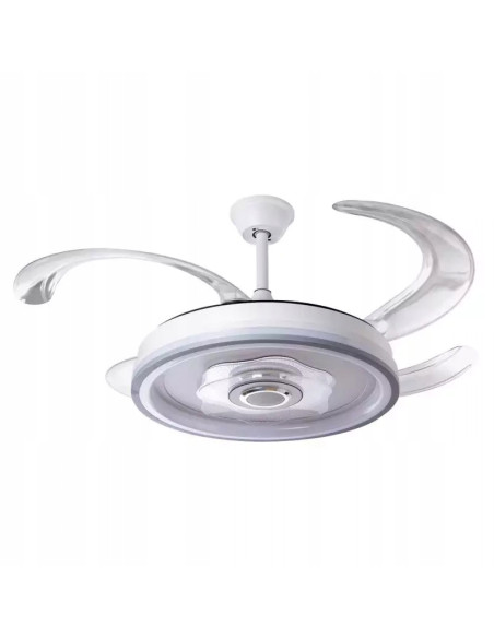 Lampa sufitowa Venti z wentylatorem i LED – nowoczesny design do sypialni, funkcjonalność i komfort użytkowania.