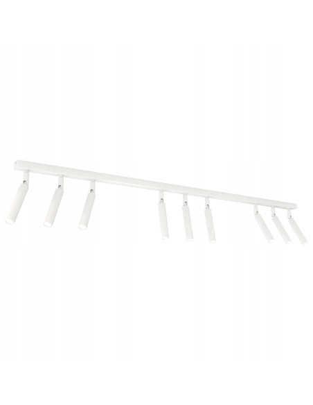 Listwa LED IVI 9-lampowa, biała, z regulacją kąta, nowoczesny design do salonu i biura