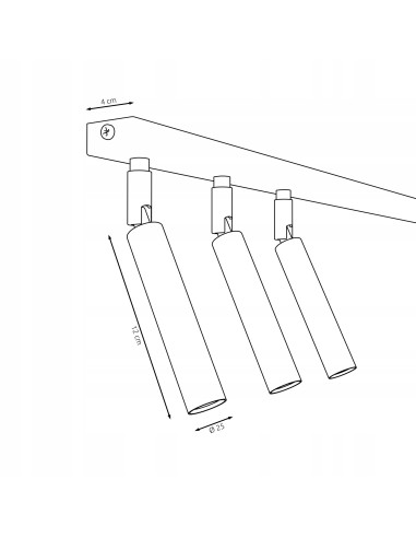 Listwa LED IVI 9-lampowa, biała, z regulacją kąta, nowoczesny design do salonu i biura