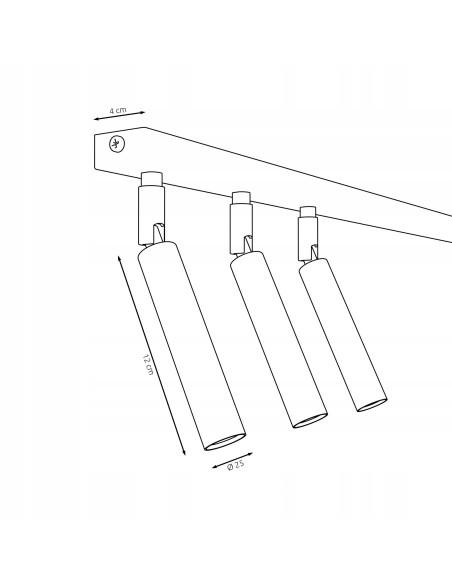 Listwa LED IVI 9-lampowa, biała, z regulacją kąta, nowoczesny design do salonu i biura