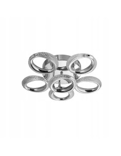 Nowoczesny plafon LED w kształcie koła - elegancka lampa sufitowa z chromu do kuchni i jadalni, 3 źródła światła VEN Venti