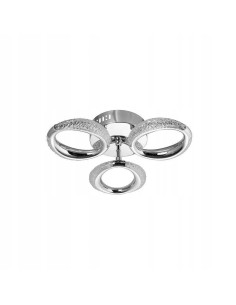 Nowoczesna plafoniera chromowa z kryształowymi okręgami 3-punktowa do stylowych wnętrz i sypialni Venti VEN