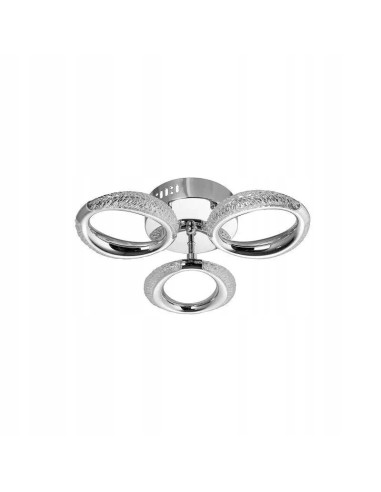 Nowoczesna plafoniera chromowa z kryształowymi okręgami 3-punktowa do stylowych wnętrz i sypialni Venti VEN