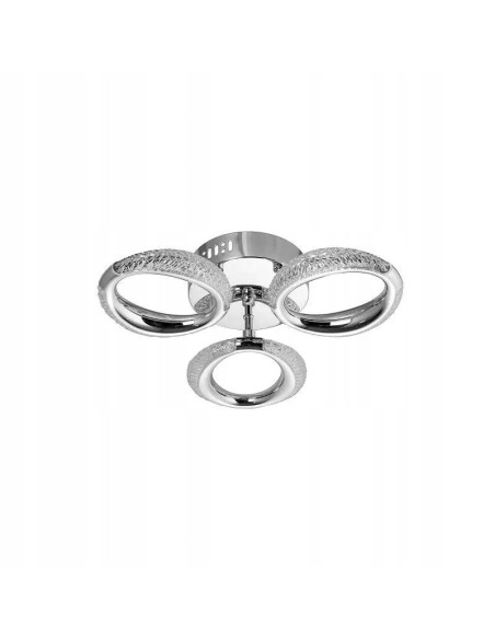 Nowoczesna plafoniera chromowa z kryształowymi okręgami 3-punktowa do stylowych wnętrz i sypialni Venti VEN