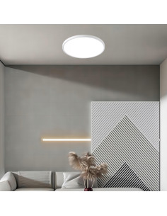 Nowoczesny plafon LED California 60 cm z regulacją barwy światła, niski profil, elegancki design do wnętrz 2