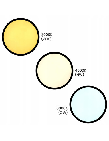 Nowoczesny Plafon LED MAQ 32W Czarny z Regulacją Barwy – Eleganckie Oświetlenie do Wnętrz i Kuchni