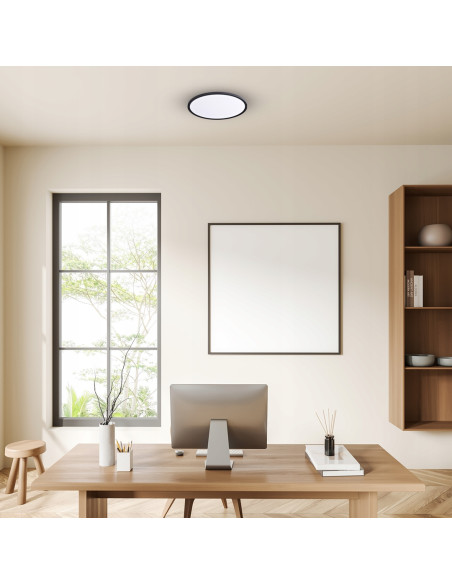 Nowoczesny Plafon LED MAQ 32W Czarny z Regulacją Barwy – Eleganckie Oświetlenie do Wnętrz i Kuchni