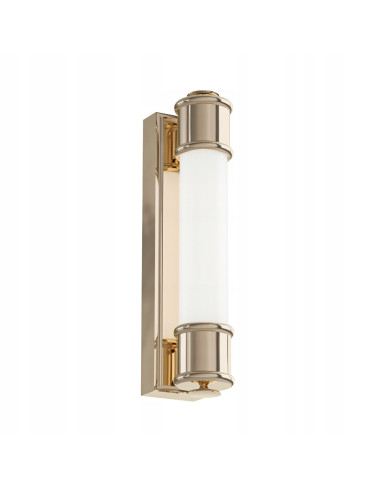 Kinkiet Omi Parette Gold 30 - Luksusowe oświetlenie w stylu angielskim z mlecznym kloszem do wnętrz glamour