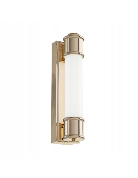 Kinkiet Omi Parette Gold 30 - Luksusowe oświetlenie w stylu angielskim z mlecznym kloszem do wnętrz glamour