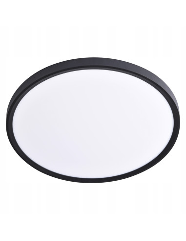 Plafon LED MAQ 60 cm 50W z regulacją barwy światła - nowoczesne oświetlenie do korytarzy i klatek schodowych, czarny