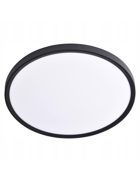 Plafon LED MAQ 60 cm 50W z regulacją barwy światła - nowoczesne oświetlenie do korytarzy i klatek schodowych, czarny