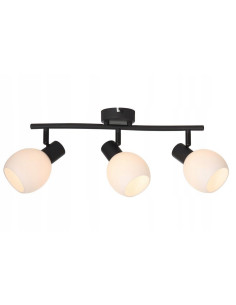 Reflektor sufitowy Cortez 3-punktowy czarny - minimalistyczna lampa do klatki schodowej i korytarza