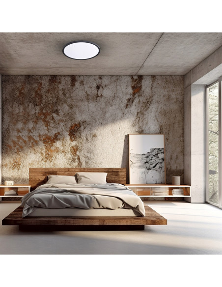 Plafon LED MAQ 60 cm 50W z regulacją barwy światła - nowoczesne oświetlenie do korytarzy i klatek schodowych, czarny