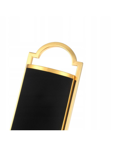 Kinkiet Hampton Libero Parette w kolorze złotym i czarnym - eleganckie oświetlenie do salonu i sypialni, 2xE14