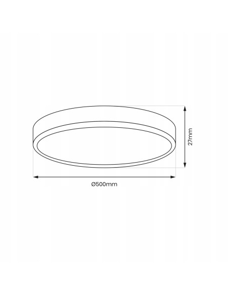 Plafon LED MAQ 50 cm czarny z regulacją barwy światła - nowoczesny i elegancki styl dla każdego wnętrza