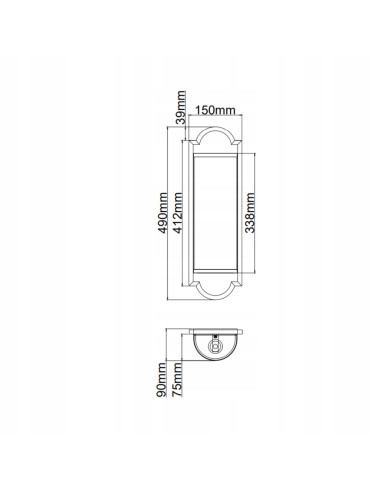 Kinkiet Hampton Libero Parette w kolorze złotym i czarnym - eleganckie oświetlenie do salonu i sypialni, 2xE14