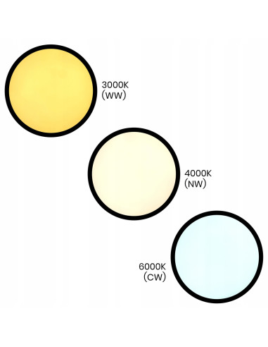 Plafon LED MAQ 50 cm czarny z regulacją barwy światła - nowoczesny i elegancki styl dla każdego wnętrza