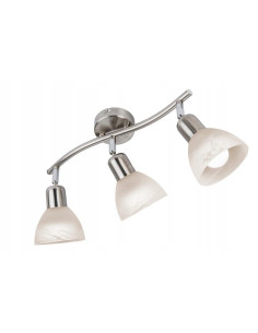 Elegancka lampa sufitowa LED DAYTONA z mlecznymi kloszami, 3 źródła światła - biała/srebrna/szara. 2