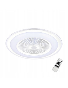 Lampa sufitowa z wentylatorem ZEPHYR 48W LED z pilotem - regulowane oświetlenie i nawiew do sypialni i biura 2