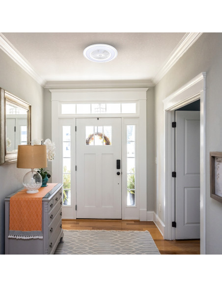 Lampa sufitowa z wentylatorem ZEPHYR 48W LED z pilotem - regulowane oświetlenie i nawiew do sypialni i biura