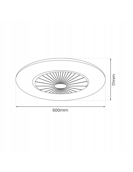 Lampa sufitowa z wentylatorem ZEPHYR 48W LED z pilotem - regulowane oświetlenie i nawiew do sypialni i biura
