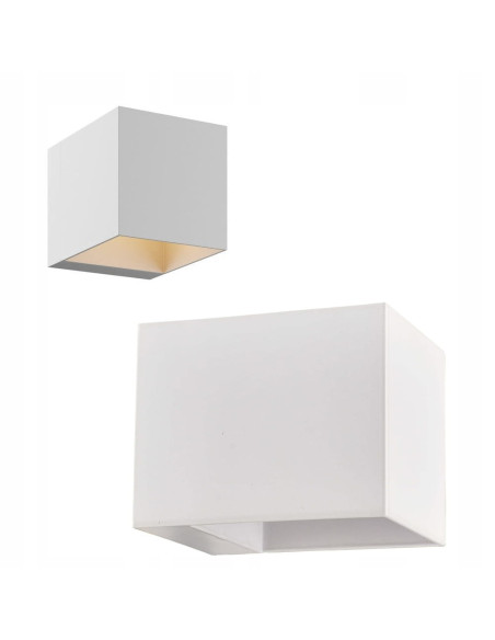 Kinkiet Alaska w białym kolorze - minimalizm i nowoczesność do oświetlenia schodów i korytarzy.