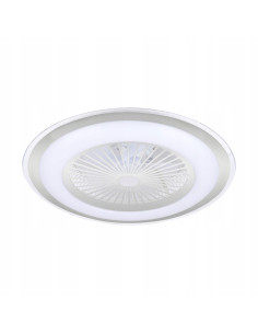 Lampa sufitowa z wentylatorem LED ZEPHYR SILVER 48W z pilotem – nowoczesne oświetlenie do salonu i sypialni 2