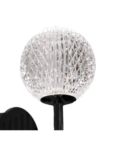 Kinkiet EDEM w stylu glamour, mosiężny z LED, ciepłe białe światło, idealny do salonu i przedpokoju.