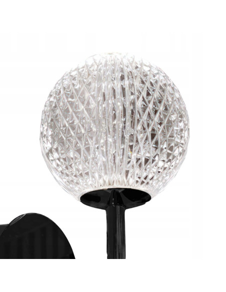 Kinkiet EDEM w stylu glamour, mosiężny z LED, ciepłe białe światło, idealny do salonu i przedpokoju.