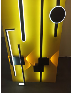 Kinkiet LED Venti VEN 80cm czarno-złoty, designerski z regulacją barwy światła do sypialni, energooszczędny 2