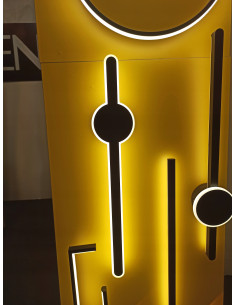 Nowoczesny kinkiet LED Venti VEN - eleganckie oświetlenie ścienne w czerni i bieli do sypialni i korytarza 2