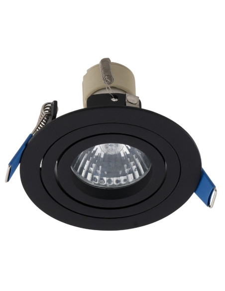 Podtynkowa lampa sufitowa Maxlight SIGNAL, czarna, okrągła - nowoczesny design do kuchni i wnętrz minimalistycznych.