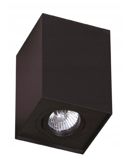 Kwadratowy Czarny Plafon GU10 Maxlight – Eleganckie Oświetlenie Techniczne do Wnętrz i Salonu