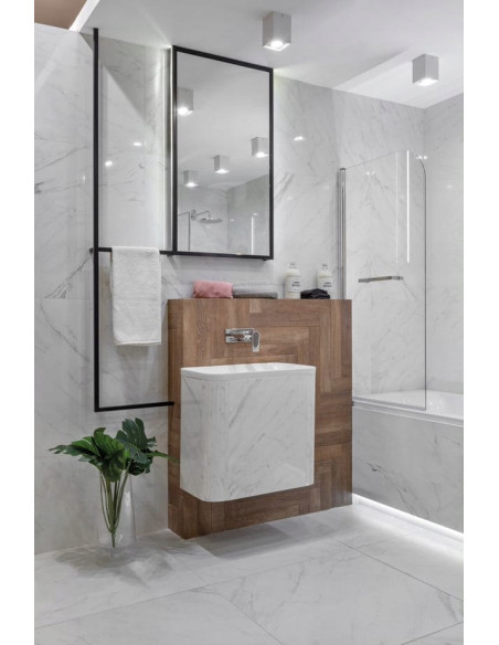 Kwadratowy Czarny Plafon GU10 Maxlight – Eleganckie Oświetlenie Techniczne do Wnętrz i Salonu