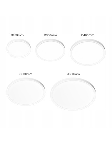 Plafon LED MAQ 40cm 32W z regulacją barwy światła, minimalistyczny design, biały, do klatki schodowej i wejścia