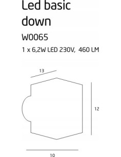 Kinkiet Maxlight Basic Down – elegancki biały reflektor LED w minimalistycznym kwadratowym designie do nowoczesnych wnętrz 2