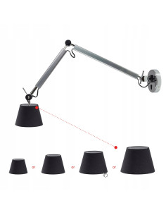 Lampa Ścienna ZYTA WALL S - Srebrna Lampa z Regulowanym Wysięgnikiem dla Nowoczesnych Wnętrz