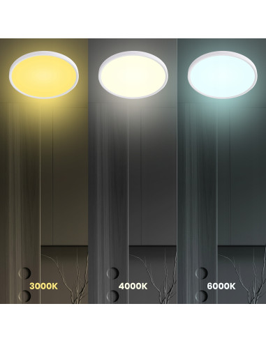 Plafon LED MAQ 50 cm z regulacją kolorów - eleganckie oświetlenie do nowoczesnych wnętrz w białym wykończeniu