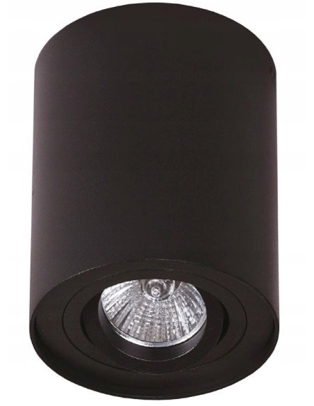 Nowoczesna Lampa Sufitowa Cylinder Maxlight Basic Round - Czarna, Energooszczędna, Stylowe Oświetlenie do Wnętrz