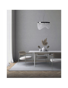 Lampa kryształowa CARMEN - elegancki żyrandol glamour, 6 punktów świetlnych, regulacja wysokości, metalowa konstrukcja 2