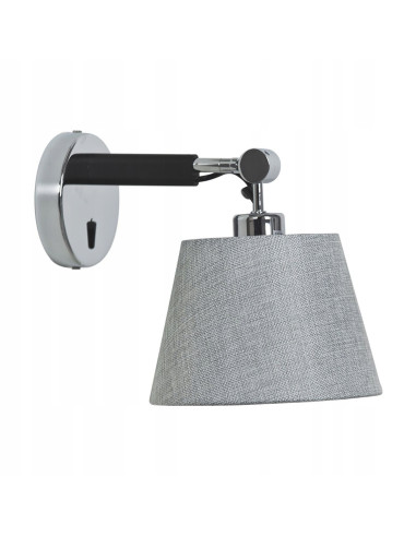 Kinkiet ZYTA WALL XS grafitowy z metalowym wykończeniem, nowoczesne oświetlenie do salonu i korytarza