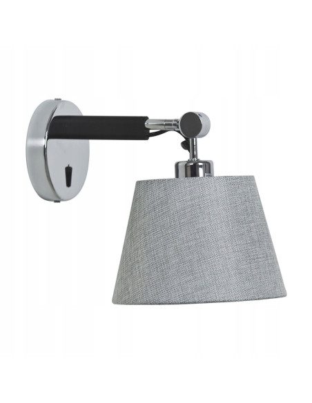 Kinkiet ZYTA WALL XS grafitowy z metalowym wykończeniem, nowoczesne oświetlenie do salonu i korytarza