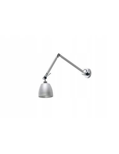 Lampa Ścienna ZYTA WALL S - Srebrna Lampa z Regulowanym Wysięgnikiem dla Nowoczesnych Wnętrz