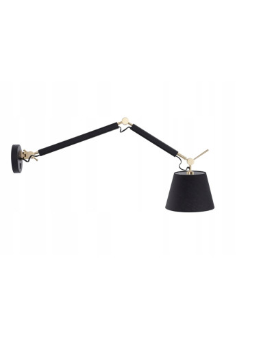 Kinkiet ZYTA WALL S w kolorze złotym z regulacją, nowoczesny design do sypialni, metalowy, E27, 60W