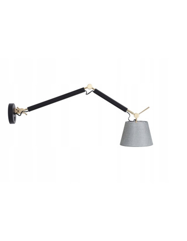 Kinkiet ZYTA WALL S w kolorze złotym z regulacją, nowoczesny design do sypialni, metalowy, E27, 60W