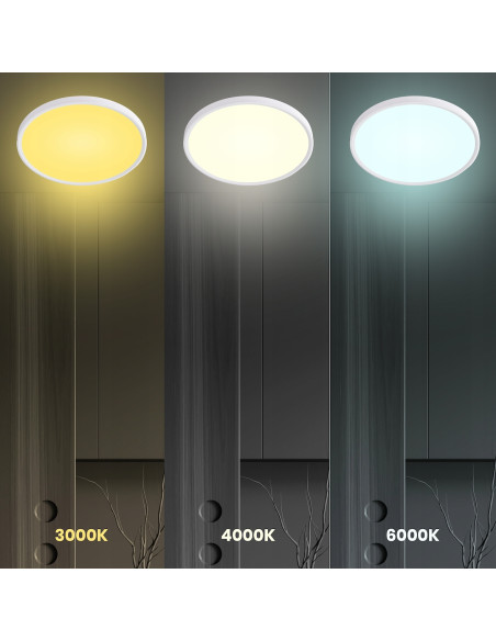 Plafon LED MAQ 50W, okrągły, biały z regulacją barwy, nowoczesny design do salonu i korytarza 60 cm