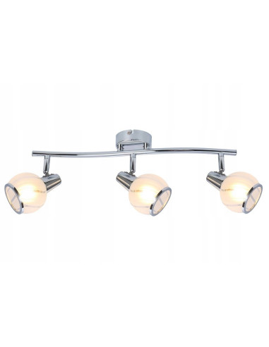 Lampa sufitowa MEGAN z chromowanymi detalami E14 - elegancki design idealny do jadalni i salonu, 3 źródła światła.